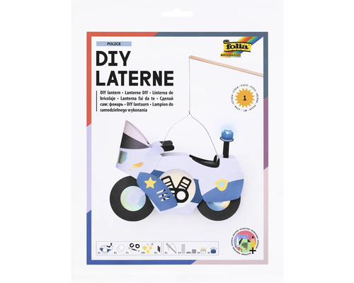 Set de bricolaj felinar DIY motocicletă de poliție