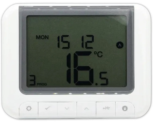 Termostat digital de cameră pentru controlul temperaturii.