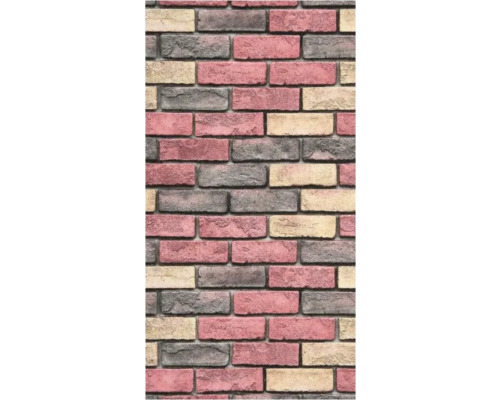 Tapet autoadeziv model cărămidă WP02 maro/roșu 2,8x0,5 m Tapetă cu model de cărămidă