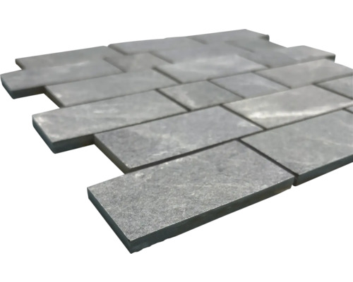 Covor mozaic din piatră naturală cu pietre dreptunghiulare