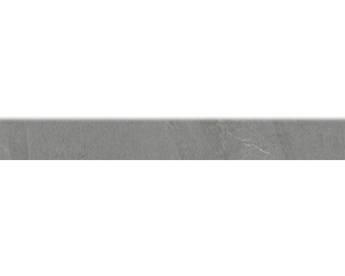 Plintă ceramică MIRAVA NARVIK silver 7,5 x 60 cm Gresie de podea gri