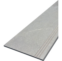 Trepte ceramice gri cu caneluri