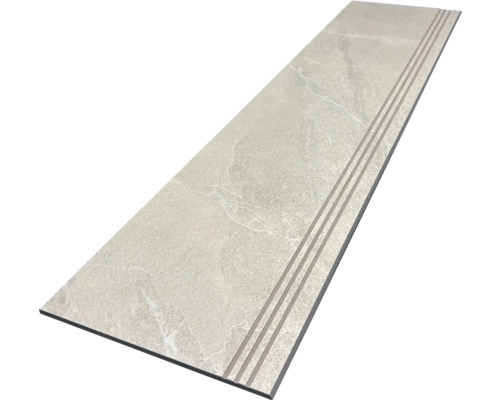 Treaptă gresie colorată în masă rectificată MIRAVA NARVIK white 30x120 cm buc