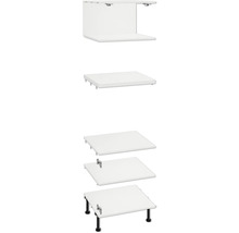 Elemente individuale ale unui set de mobilier de baie stivuite