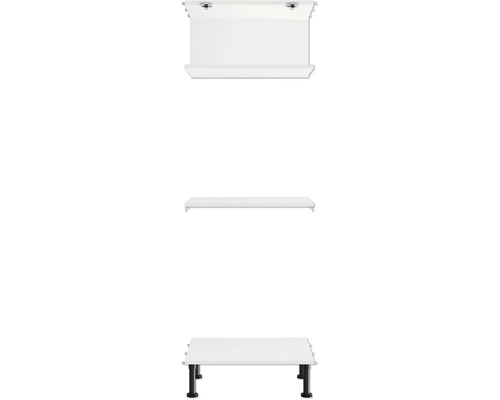 Set de mobilier de baie constând dintr-un dulap inferior, lavoar și raft