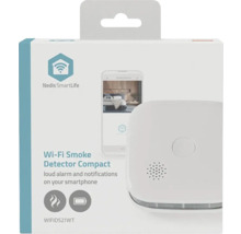 Detector de fum compact Wi-Fi Nedis SmartLife în ambalaj