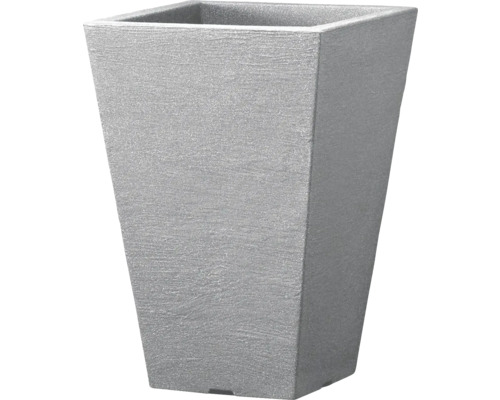 Jardinieră gri de formă pătrată