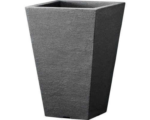 Ghiveci de flori pătrat, gri