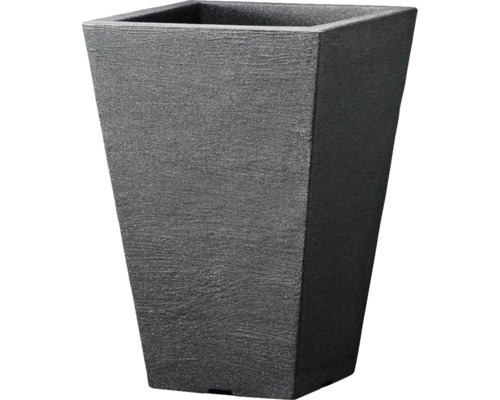 Ghiveci de flori pătrat, gri