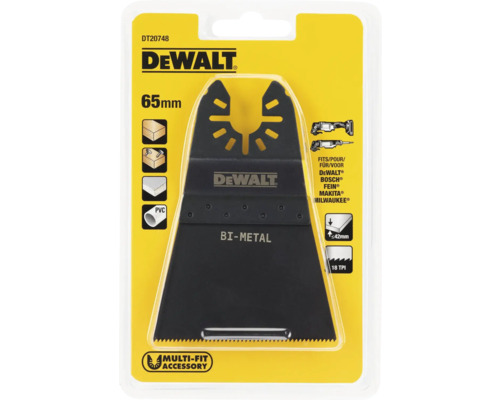 Lamă de ferăstrău bimetal pentru scule multifuncționale DeWalt 65 mm