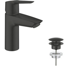 Baterie lavoar negru cu set de scurgere