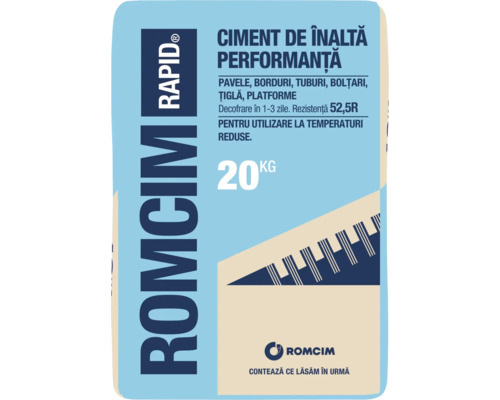 Ciment ROMCIM rapid 52,5 R 20 kg Sac de ciment cu o greutate de 20 kilograme