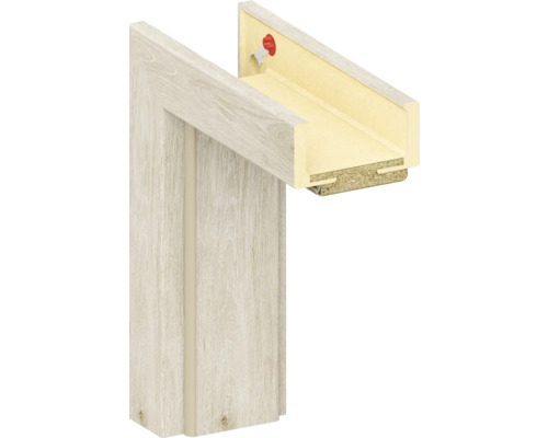 Laterale toc Classen kendal 3 balamale 204 cm marja de reglare 120-140 mm dreapta (necesita capac toc) Secțiune transversală a unei uși de lemn cu izolație