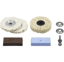 Set de lustruire cu discuri de lustruire, paste de lustruire și accesorii