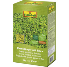 Îngrășământ pentru gazon FloraSelf cu fier, pachet de 4 kg pentru 130 de metri pătrați