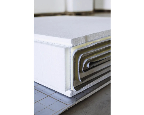 Vizualizare detaliată a încălzirii prin pardoseală cu izolație termică