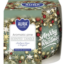 Lumânare parfumată Aura Candles Aromatic Pine în ambalaj
