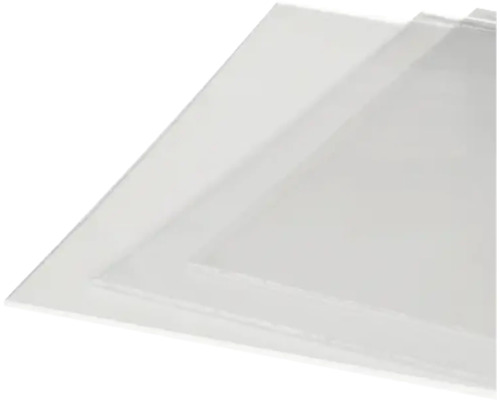 Placă Bravo stiren 500x500x2 mm clar Mai multe plăci transparente de plastic stivuite