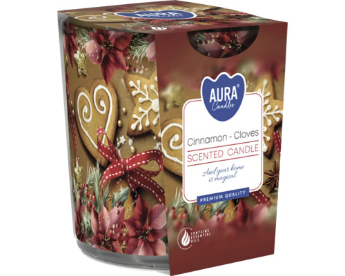 Lumânare parfumată Aura Candles scorțișoară și cuișoare