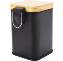 Găleată compost din metal cu capac din bambus