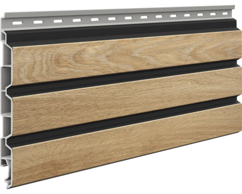 Panou fațadă ventilată VOX Solvo V-B Natural Oak 3 m Placare fațadă din plastic cu aspect de lemn