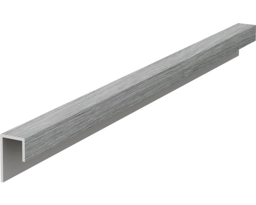 Profil universal panou fațadă ventilată FS251 Grey Oak 3 m Profil de finisare cu decor de lemn