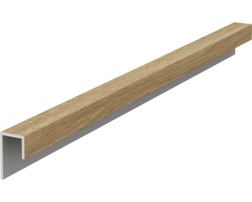 Profil universal panou fațadă ventilată FS251 Natural Oak 3 m Plintă cu decor de lemn