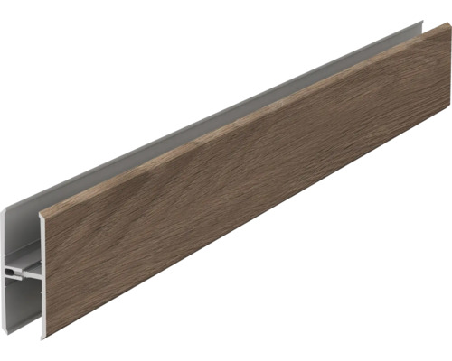 Profil H panou fațadă ventilată FS282 Choco Oak 3 m Profil din aluminiu cu aspect de lemn
