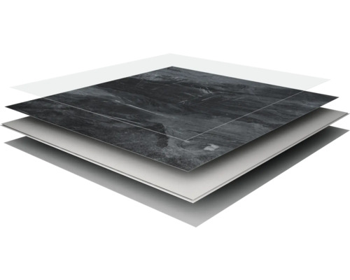 Structura unei plăci de design cu decor de piatră