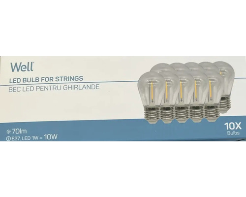 Pachet cu zece becuri LED pentru ghirlande luminoase