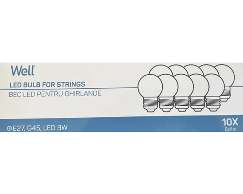 Pachet cu zece becuri LED pentru ghirlande luminoase