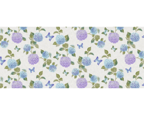 Tapetă cu hortensii și fluturi