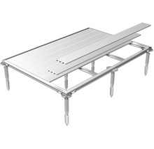 Masa din aluminiu cu picioare cu șurub și blaturi