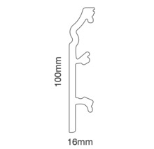 Șină de profil cu dimensiunile de 100 mm pe 16 mm