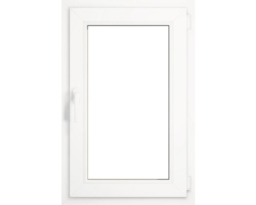 Fereastră din plastic alb cu mâner
