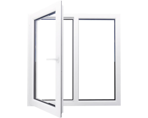 Fereastră din plastic albă deschisă