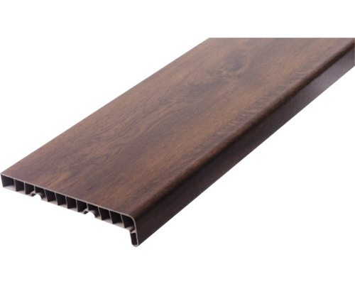 Glaf de fereastră din plastic cu decor de lemn