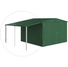 Cabină de grădină cu copertină metalică