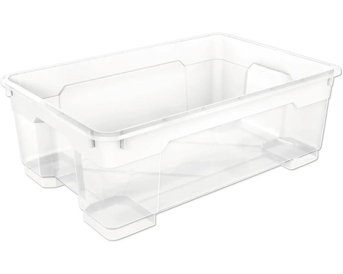 Cutie depozitare plastic fără capac Cargo Point M 30 L 195x378x565 mm transparentă Cutie de depozitare transparentă din plastic