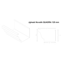 Canal Jgheab Novatik QUADRA 125 milimetri