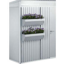 Magazie de grădină cu două jardiniere plantate