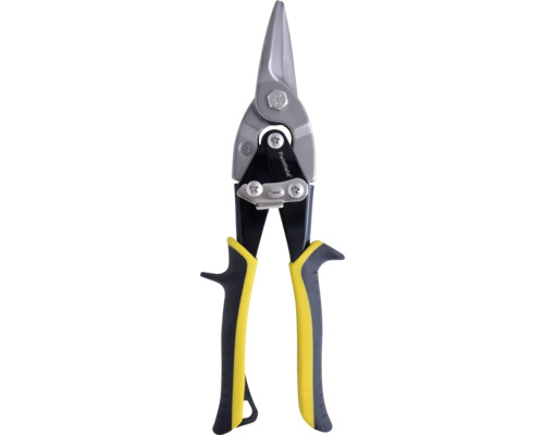 Foarfecă de tablă Pattfield 250mm, pentru tăieri drepte Foarfece pentru tablă cu mâner galben și negru