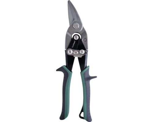 Foarfece de tablă cu mânere modelate pentru o prindere mai bună.