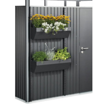 Dulap de grădină cu jardiniere și plante