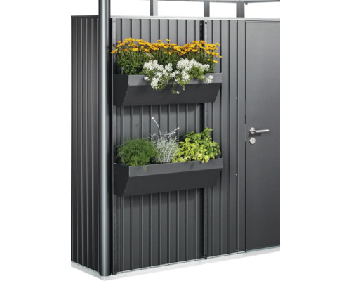 Dulap de grădină cu jardiniere și plante