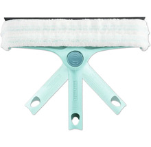 Racletă pentru geamuri cu mâner rotativ și husă de ștergere