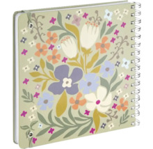 Caiet cu model floral și legătură spiralată