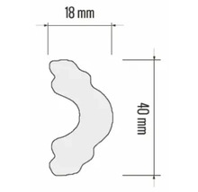 Dimensiunile unei ornamente decorative: 18 mm lățime și 40 mm înălțime.