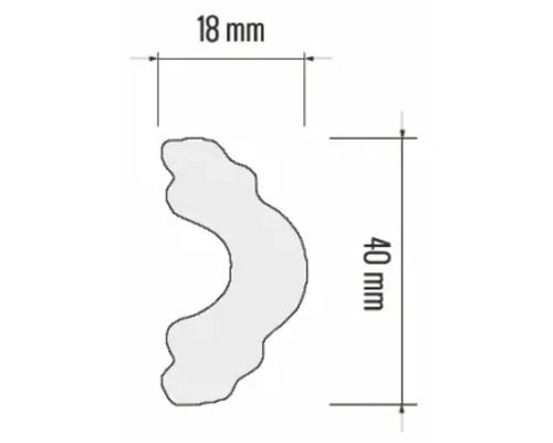 Dimensiunile unei ornamente decorative: 18 mm lățime și 40 mm înălțime.