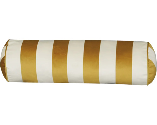 Pernă pentru gât model dungi alb/galben 20x60 cm Pernă alungită cu model în dungi